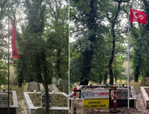 Hakkaniye Şehitliği’nde Türk Bayrağı Yeniden Göklere Çekildi