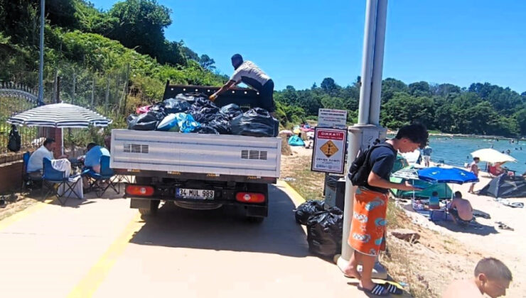 Kandıra sahillerinden 64 tır çöp toplandı