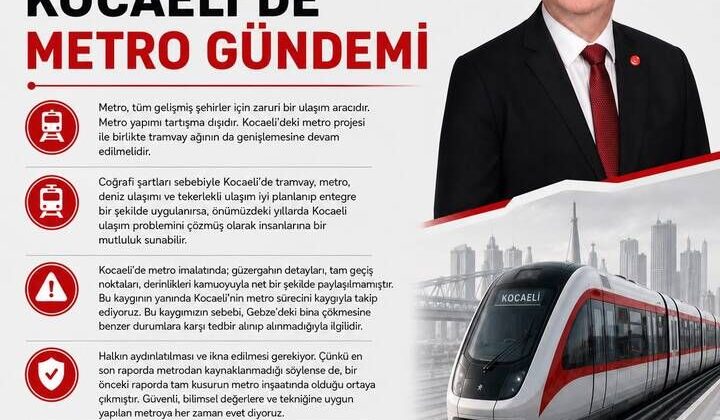 Saadet Partisi’nden Kocaeli Metrosu İçin Şeffaflık Çağrısı