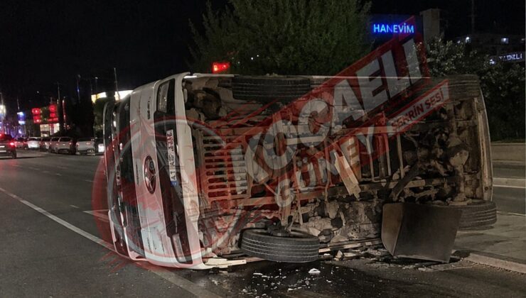 Başiskele’de Vinç Kazası: Depo Patladı, Mazot Yola Döküldü