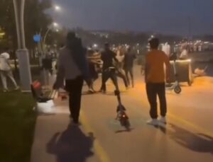 Derince Sahili’nde İki Grup Arasında Kavga!