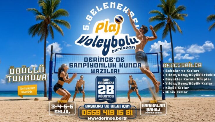 Derince’de Plaj Voleybolu Heyecanı Başlıyor