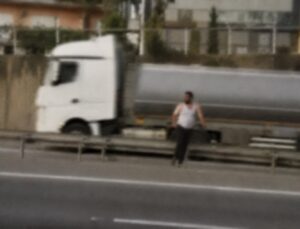 Şoför “İnemezsin” Dedi, Kendini D-100’e Attı!