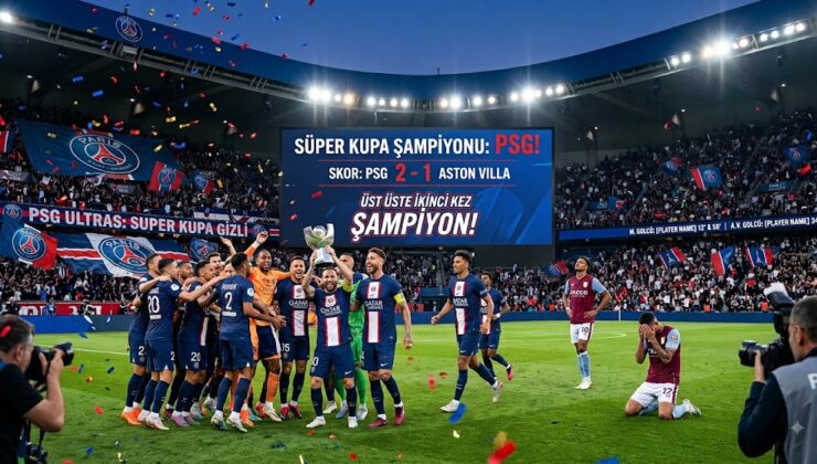 Süper Kupa PSG’nin! Aston Villa’yı 2-1 Devirip Üst Üste İkinci Kez Şampiyon Oldular
