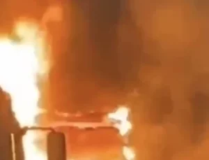 TEM Otoyolu’nda Seyir Halindeki Minibüs Küle Döndü
