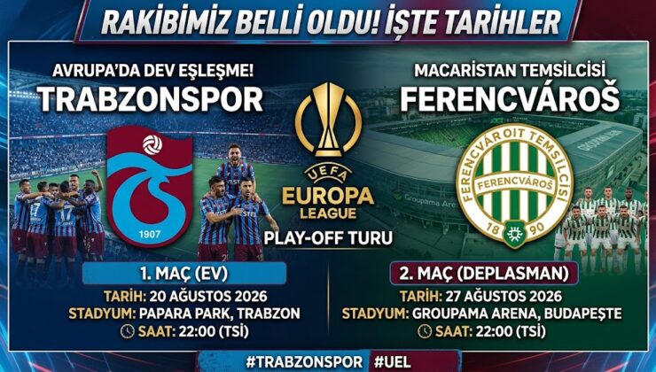 Trabzonspor’un Avrupa’daki Rakibi Belli Oldu! Dev Eşleşmenin Tarihleri Açıklandı