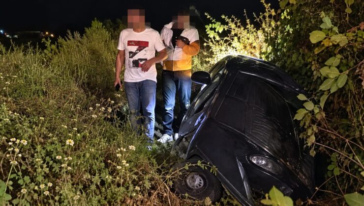 Başiskele’de Kontrolden Çıkan Araç Dereye Uçtu!