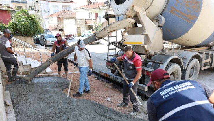 Derince’nin iki mahallesinde üstyapı çalışması