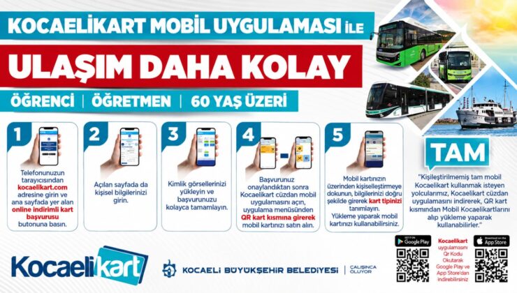 KocaeliKart’ta dijital dönem: Ulaşım işlemleri artık cep telefonundan