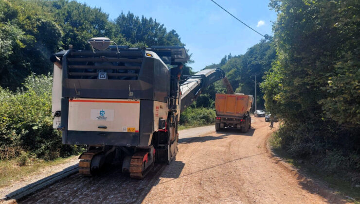 Körfez Asri Mezarlığı yolunda yenileme başladı