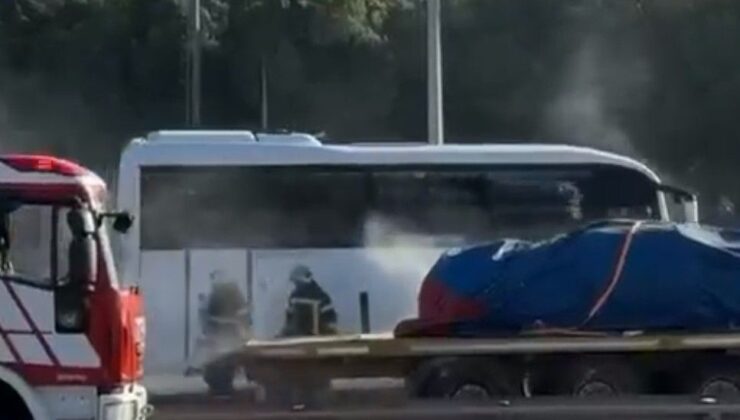 Körfez’de seyir halindeki TIR’ın frenleri tutuştu!