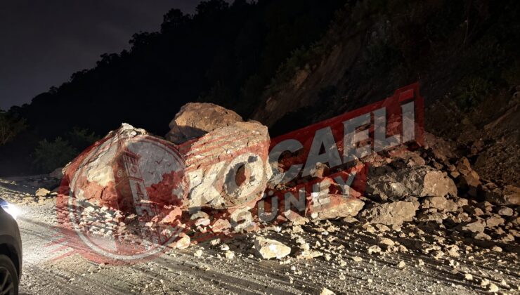 Başiskele’de heyelan: Yuvacık Baraj yolu geçici olarak ulaşıma kapandı