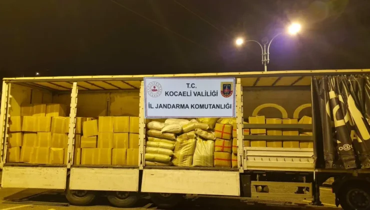 Kocaeli’de 7 milyon liralık kaçak tütün ele geçirildi